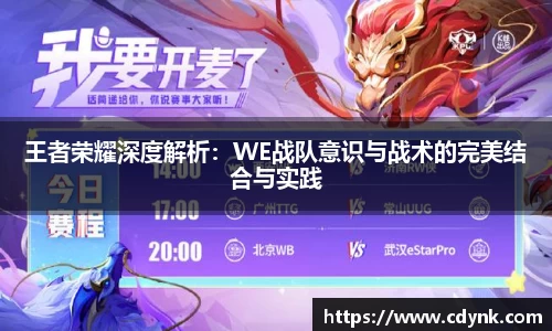 王者荣耀深度解析：WE战队意识与战术的完美结合与实践