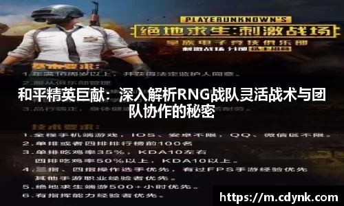 和平精英巨献：深入解析RNG战队灵活战术与团队协作的秘密